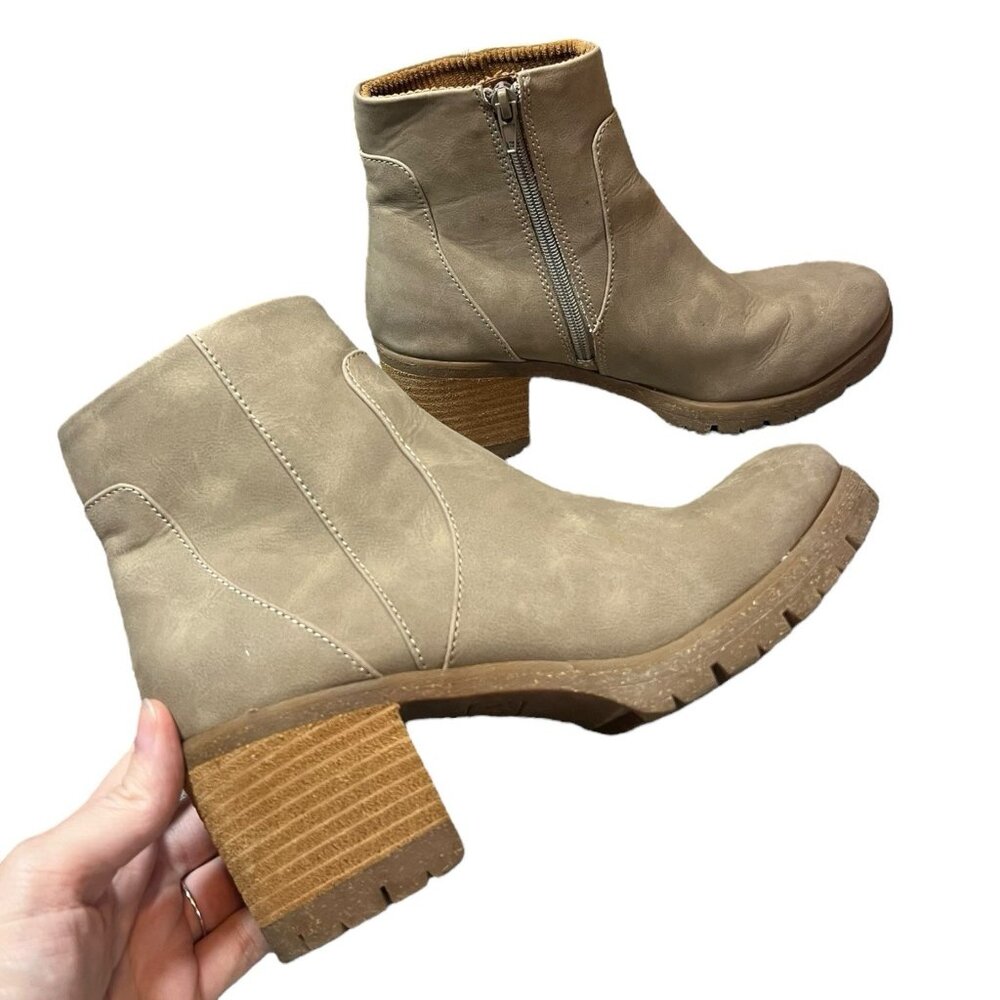 Kork-Ease Taupe Ankle Booties - Picture 2 of 12
